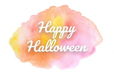 Kova boyası sıvı bir sıçrama ile soyut suluboya arka plan görüntüsü. Sıcak tonları. Cadılar Bayramınız Kutlu Olsun