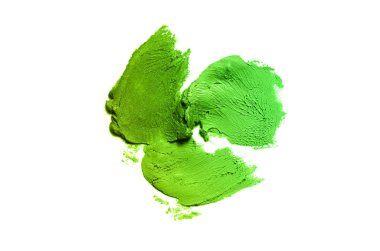 Smear ve ruj veya akrilik boya beyaz izole doku