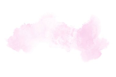 Beyaz üzerine izole edilmiş, sıvı bir kova boyası ile soyut suluboya arka plan görüntüsü. Pembe tonları