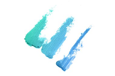 Smear ve ruj veya akrilik boya beyaz izole doku