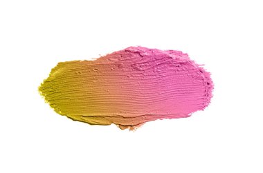 Smear ve ruj veya akrilik boya beyaz izole doku