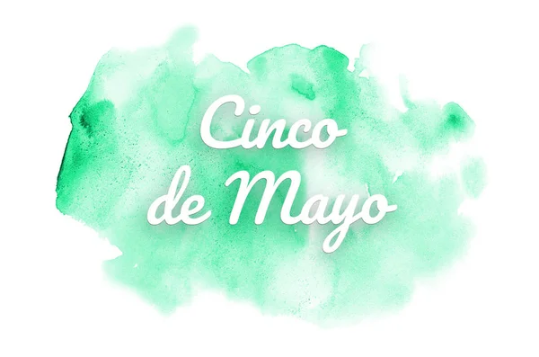 Abstract watercolor background image with a liquid splatter of aquarelle paint. Turquoise tones. Cinco de mayo — Stock Photo, Image