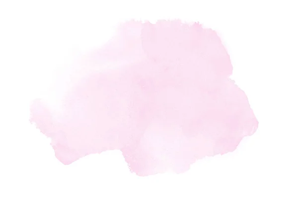 Astratto acquerello immagine di sfondo con uno schizzo liquido di vernice acquerello, isolato su bianco. Tonalità rosa — Foto Stock
