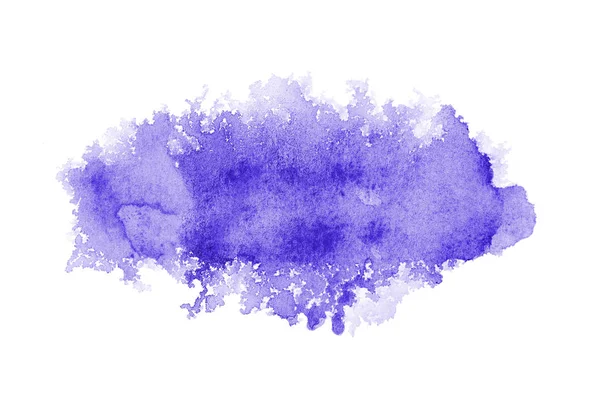 Imagem de fundo aquarela abstrata com um respingo líquido de tinta aquarelle, isolado em branco. Tons violeta — Fotografia de Stock