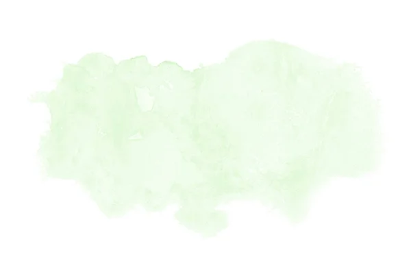 Абстрактное акварельное фоновое изображение с жидкими брызгами акварельной краски, выделенной на белом. Зеленые тона — стоковое фото