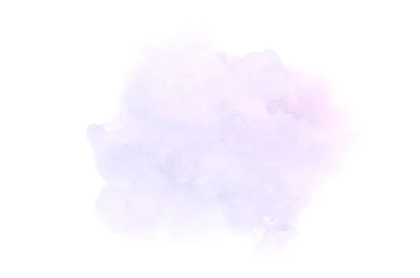 Abstraktes Aquarell-Hintergrundbild mit einem flüssigen Spritzer Aquarellfarbe, isoliert auf Weiß. violette Töne — Stockfoto