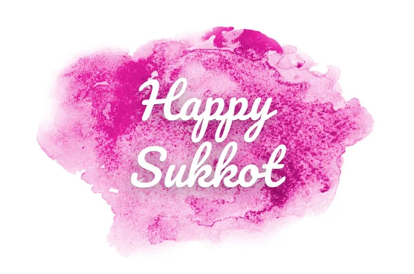 Imagen de fondo de acuarela abstracta con una salpicadura líquida de pintura acuarela. Tonos rosados. Feliz Sukkot. —  Fotos de Stock