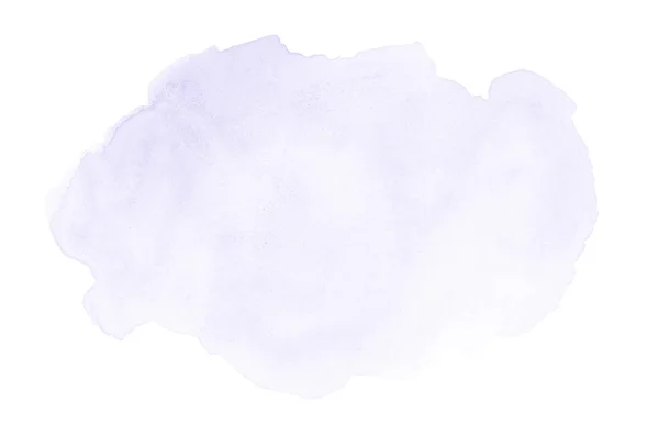 Image abstraite de fond aquarelle avec une éclaboussure liquide de peinture aquarelle, isolée sur blanc. Des tons violets — Photo