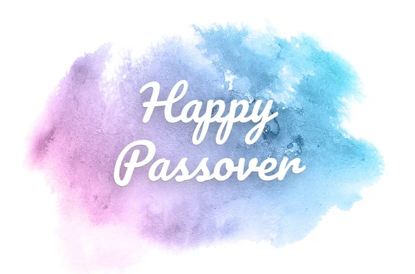 Abstract watercolor background image with a liquid splatter of aquarelle paint. Pink and blue pastel tones. Happy Passover — Stock Photo, Image