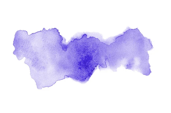 Abstraktes Aquarell-Hintergrundbild mit einem flüssigen Spritzer Aquarellfarbe, isoliert auf Weiß. violette Töne — Stockfoto