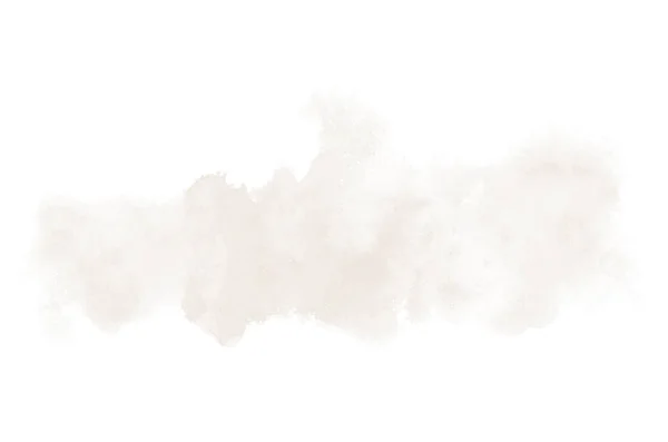 Beyaz üzerine izole edilmiş, sıvı bir kova boyası ile soyut suluboya arka plan görüntüsü. Kahverengi tonları — Stok fotoğraf
