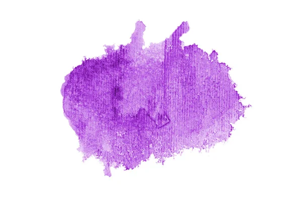 Abstraktes Aquarell-Hintergrundbild mit einem flüssigen Spritzer Aquarellfarbe, isoliert auf Weiß. violette Töne — Stockfoto