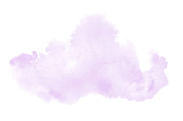 Abstract watercolor background image with a liquid splatter of aquarelle paint, isolated on white. Purple tones — Stock Photo, Image