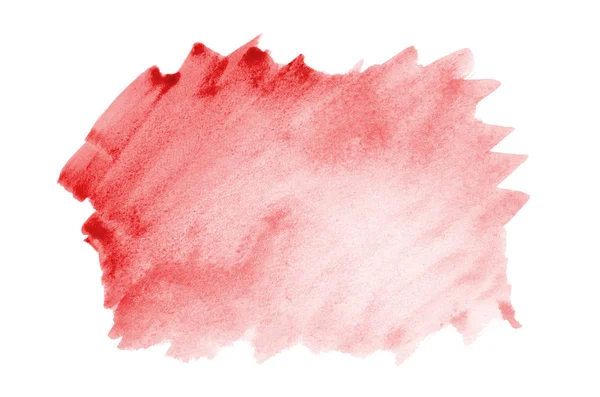 Абстрактне зображення акварельного фону з рідкою фарбою акварелі, ізольоване на білому. Червоні тони — стокове фото