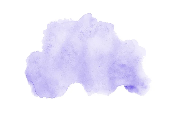 Abstraktes Aquarell-Hintergrundbild mit einem flüssigen Spritzer Aquarellfarbe, isoliert auf Weiß. violette Töne — Stockfoto