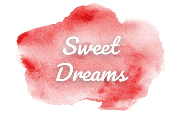 Abstraktes Aquarell-Hintergrundbild mit einem flüssigen Spritzer Aquarellfarbe. Rottöne. Süße Träume — Stockfoto