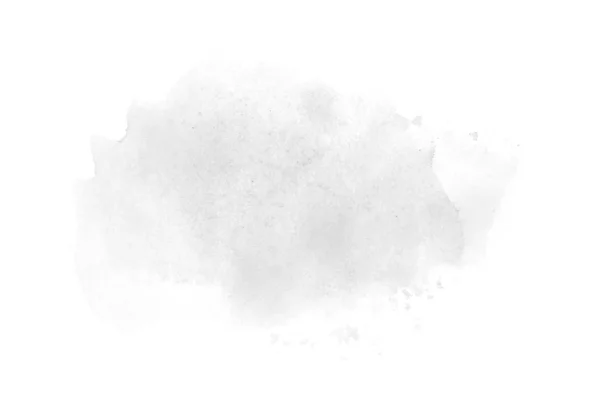 Imagen de fondo de acuarela abstracta con una salpicadura líquida de pintura acuarela, aislada en blanco. Tonos blanco y negro — Foto de Stock