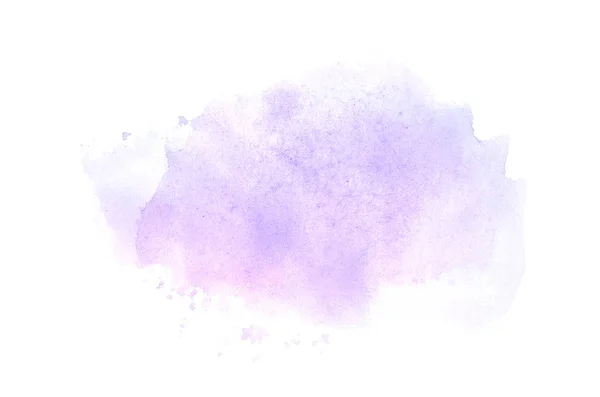Абстрактне зображення акварельного фону з рідкою фарбою акварелі, ізольоване на білому. Фіолетові тони — стокове фото