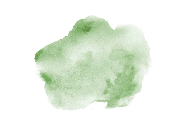 Imagem de fundo aquarela abstrata com um respingo líquido de tinta aquarelle, isolado em branco. Tons verde escuro — Fotografia de Stock