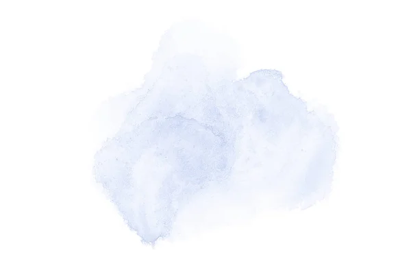 Abstract aquarel achtergrondafbeelding met een vloeibare Splatter van Aquarelle verf, geïsoleerd op wit. Blauwe tinten — Stockfoto