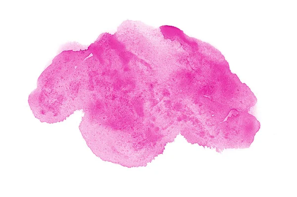 Абстрактное акварельное фоновое изображение с жидкими брызгами акварельной краски, выделенной на белом. Розовые тона — стоковое фото