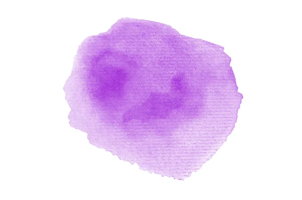 Imagen de fondo de acuarela abstracta con una salpicadura líquida de pintura acuarela, aislada en blanco. Tonos morados —  Fotos de Stock