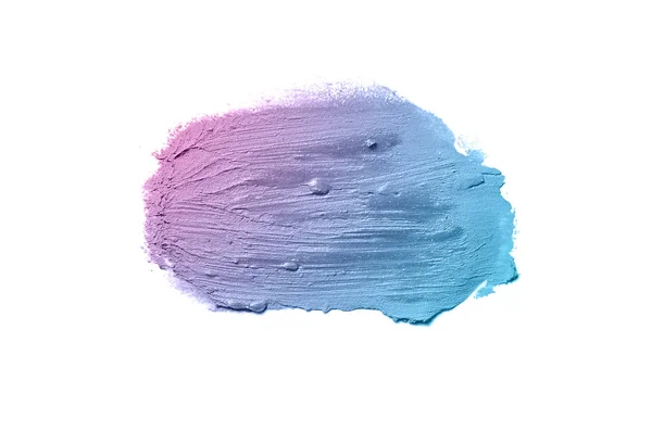 Επίχρισμα και υφή του κραγιόν ή ακρυλικό χρώμα απομονώνονται σε λευκό φόντο. Μοβ μπλε χρώμα — Φωτογραφία Αρχείου