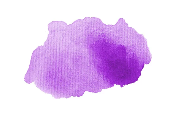 Obraz pozadí abstraktní akvarel s tekutým koláčem z akarelle barvy, izolované na bílém. Fialové tóny — Stock fotografie