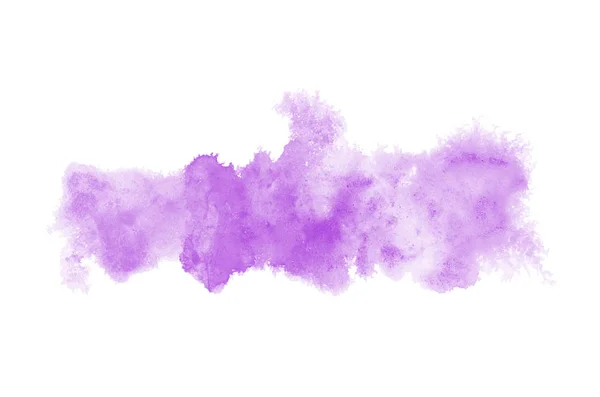 Imagem de fundo aquarela abstrata com um respingo líquido de tinta aquarelle, isolado em branco. Tons roxos — Fotografia de Stock