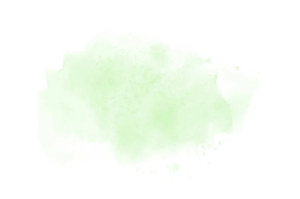 Abstract aquarel achtergrondafbeelding met een vloeibare Splatter van Aquarelle verf, geïsoleerd op wit. Groene tinten — Stockfoto