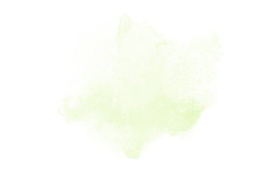 Beyaz üzerine izole edilmiş, sıvı bir kova boyası ile soyut suluboya arka plan görüntüsü. Yeşil tonları