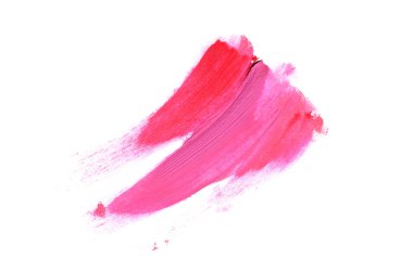 Smear ve ruj veya akrilik boya beyaz izole doku