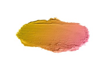 Smear ve ruj veya akrilik boya beyaz izole doku