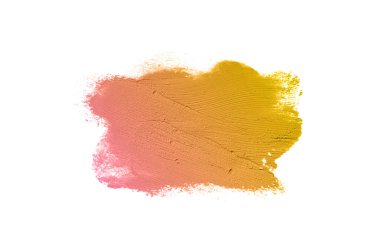 Smear ve ruj veya akrilik boya beyaz izole doku