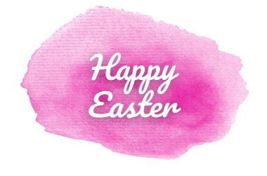 Kova boyası sıvı bir sıçrama ile soyut suluboya arka plan görüntüsü. Pembe tonları. Mutlu paskalya