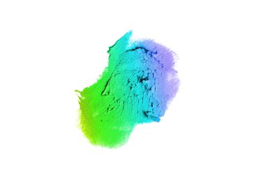 Smear ve ruj veya akrilik boya beyaz izole doku