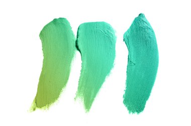 Smear ve ruj veya akrilik boya beyaz izole doku