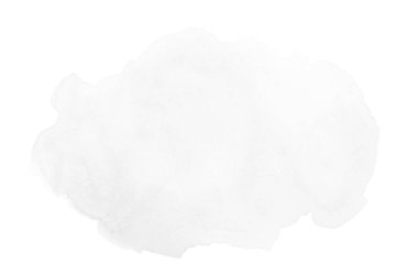 Beyaz üzerine izole edilmiş, sıvı bir kova boyası ile soyut suluboya arka plan görüntüsü. Siyah beyaz tonları