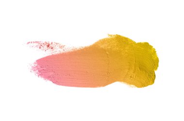 Smear ve ruj veya akrilik boya beyaz izole doku