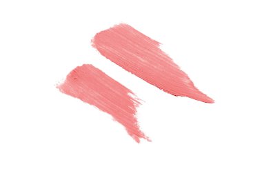 Smear ve ruj veya akrilik boya beyaz izole doku