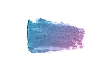 Smear ve ruj veya akrilik boya beyaz izole doku