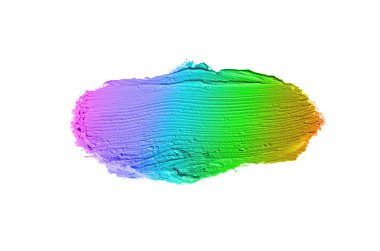 Smear ve ruj veya akrilik boya beyaz izole doku