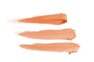 Smear ve ruj veya akrilik boya beyaz izole doku