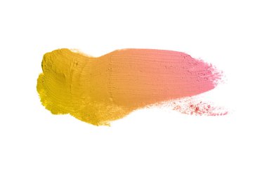 Smear ve ruj veya akrilik boya beyaz izole doku