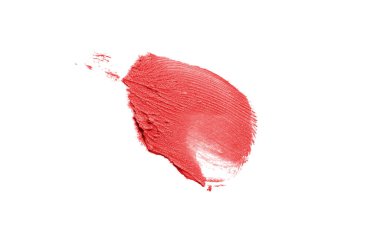 Smear ve ruj veya akrilik boya beyaz izole doku