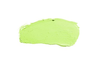 Smear ve ruj veya akrilik boya beyaz izole doku