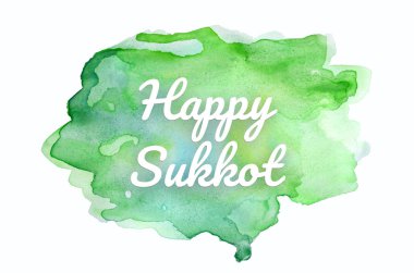 Kova boyası sıvı bir sıçrama ile soyut suluboya arka plan görüntüsü. Bahar tonları. Mutlu Sukkot