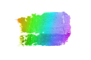 Smear ve ruj veya akrilik boya beyaz izole doku