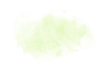Beyaz üzerine izole edilmiş, sıvı bir kova boyası ile soyut suluboya arka plan görüntüsü. Yeşil tonları