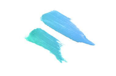 Smear ve ruj veya akrilik boya beyaz izole doku